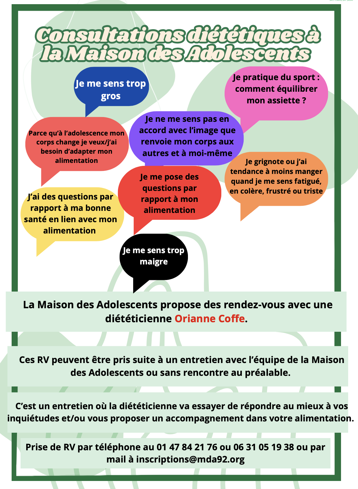 Consulations diététiques